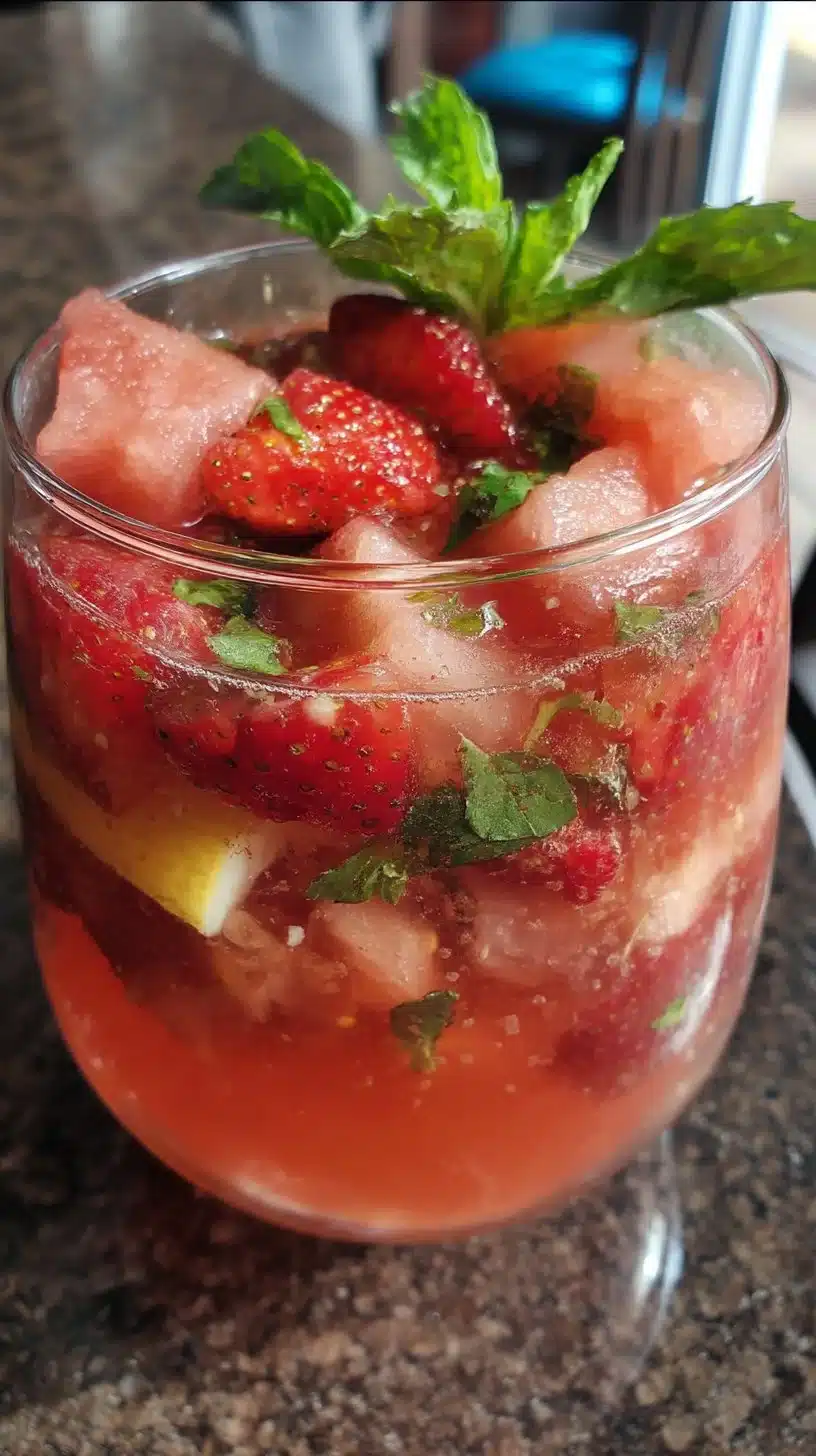 Sparkling Strawberry Watermelon Lemonade