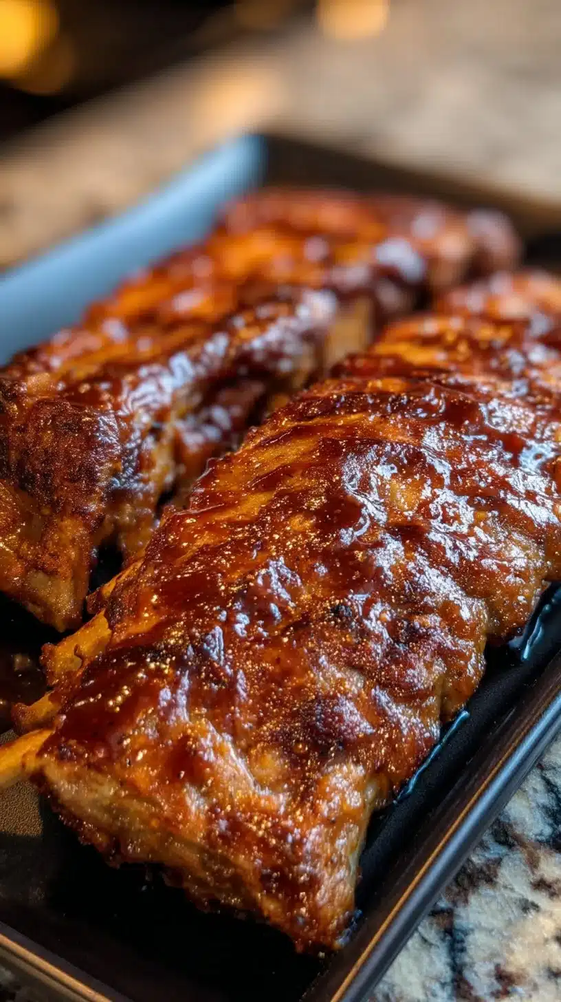 Sticky Bourbon Baby Back Ribs