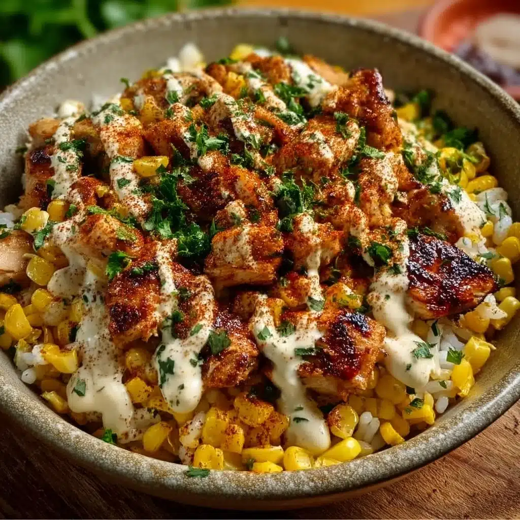 Street Corn Chicken Rice Bowl