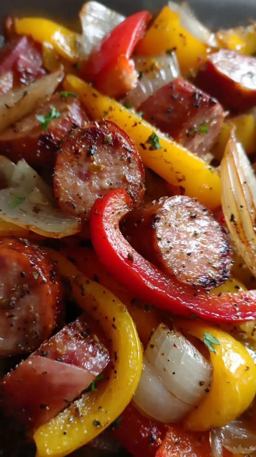 Summer Sausage and Peppers Sheet Pan Dinner