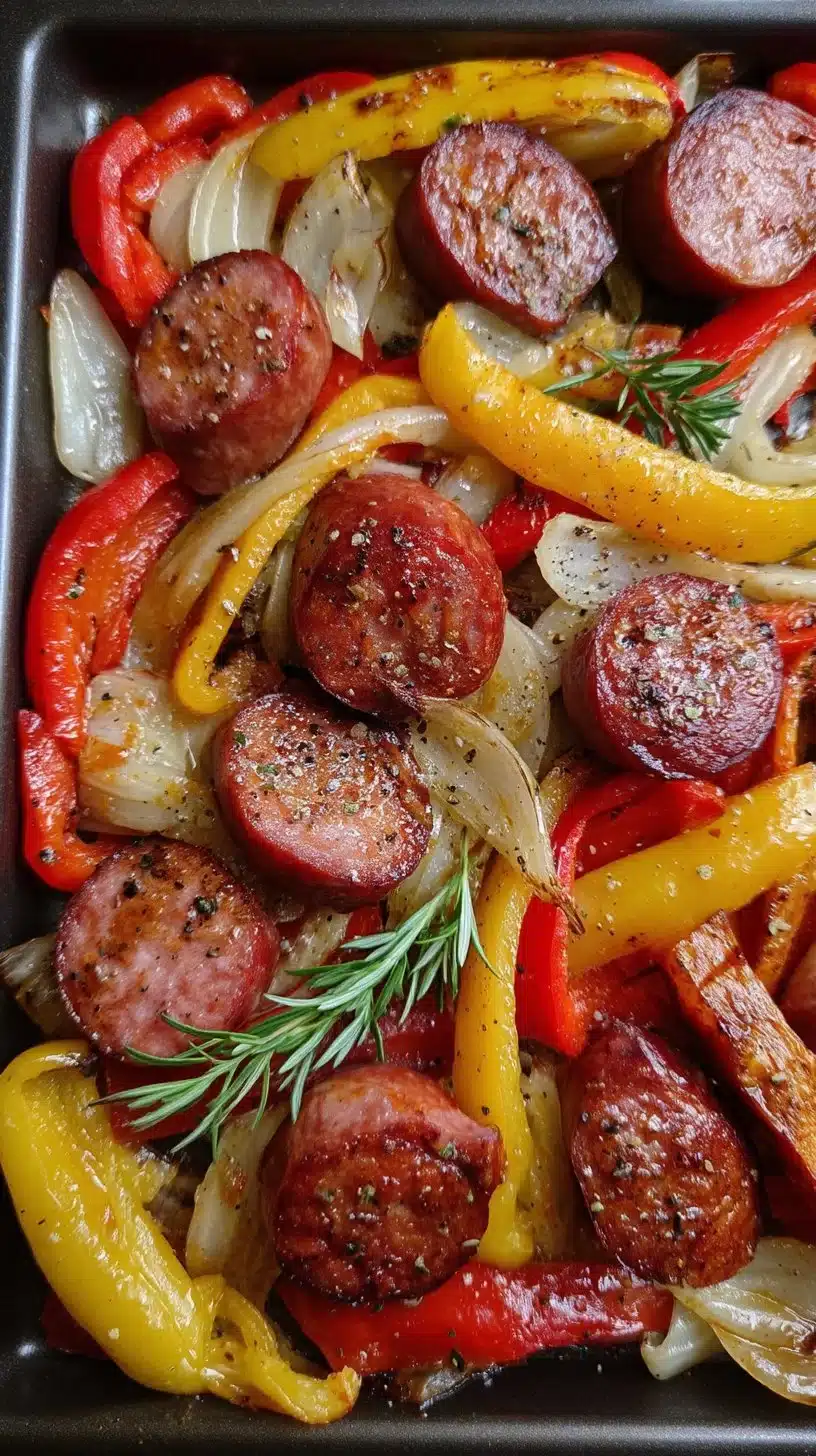 Summer Sausage and Peppers Sheet Pan Dinner