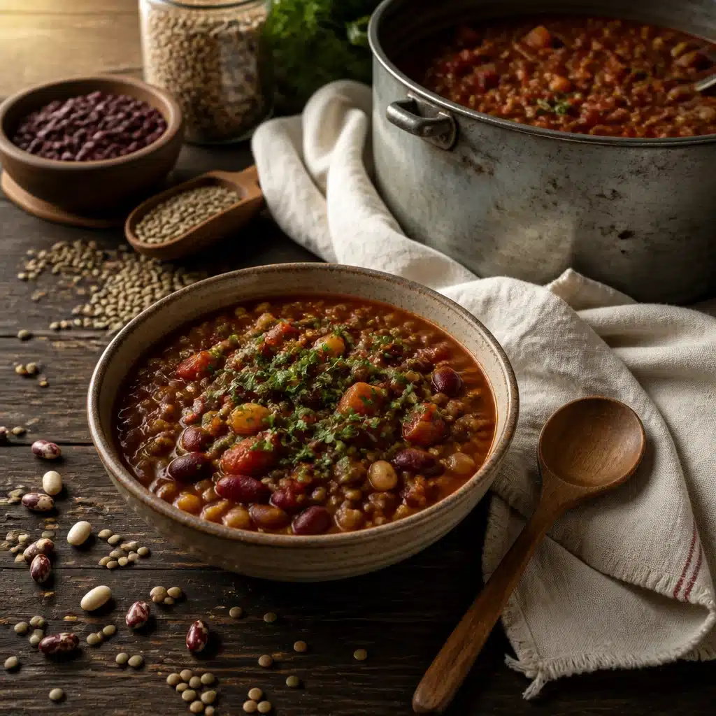 Cozy Slow Cooker Hearty Bean Soup (Pork-Free) for Chilly Nights