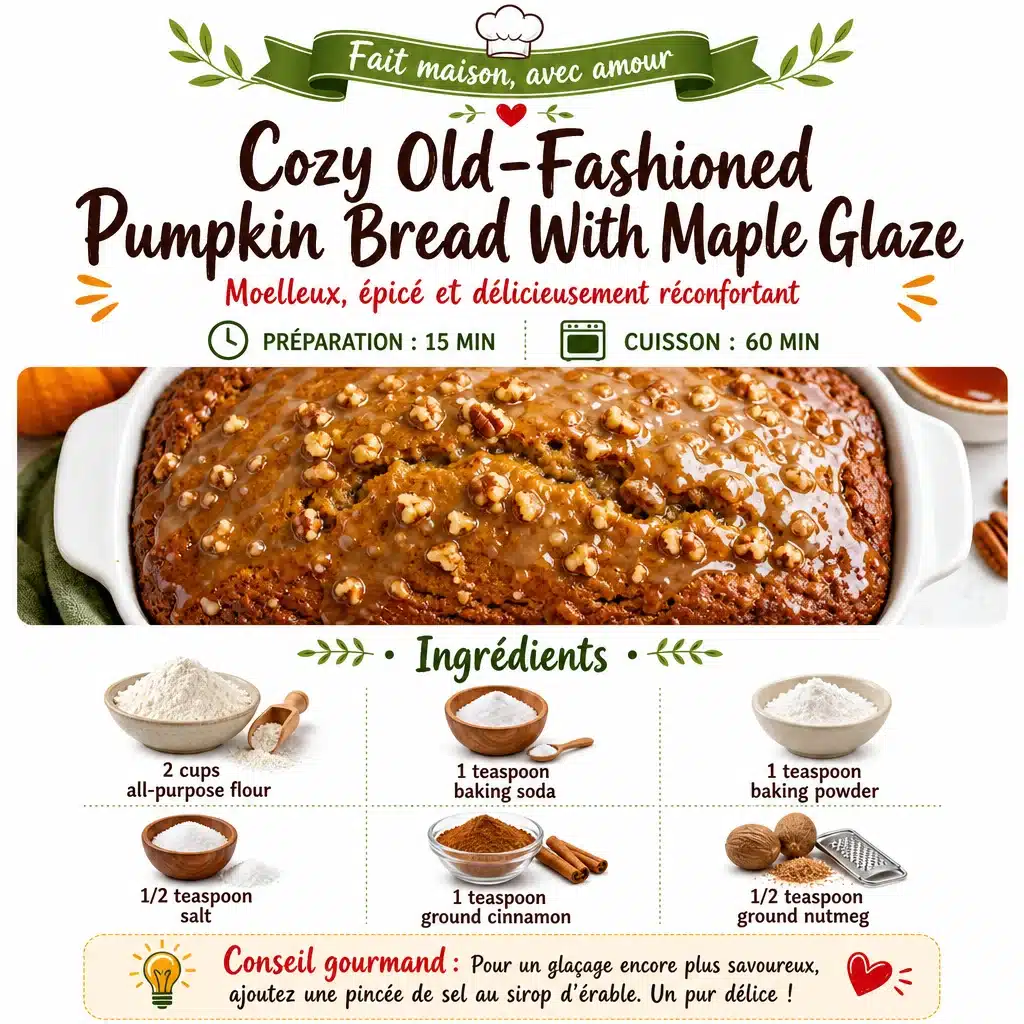 Best Cozy Old-Fashioned Pumpkin Bread With Maple Glaze