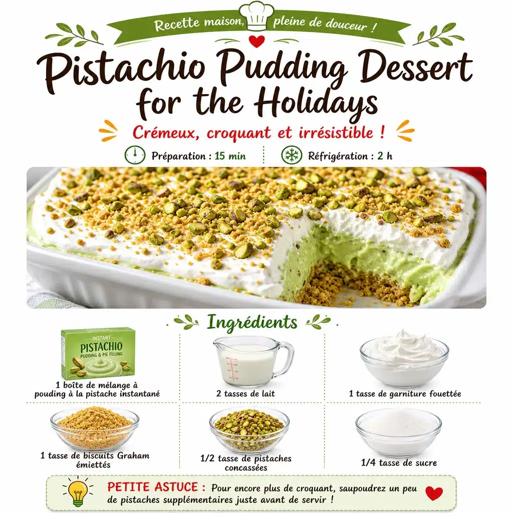 Best Easy Cozy Pistachio Pudding Dessert for the Holidays