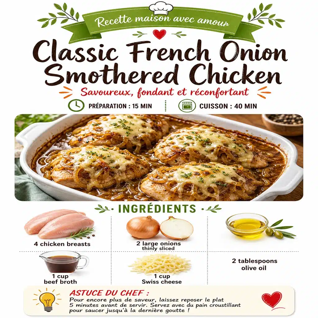 Cozy Classic French Onion Smothered Chicken