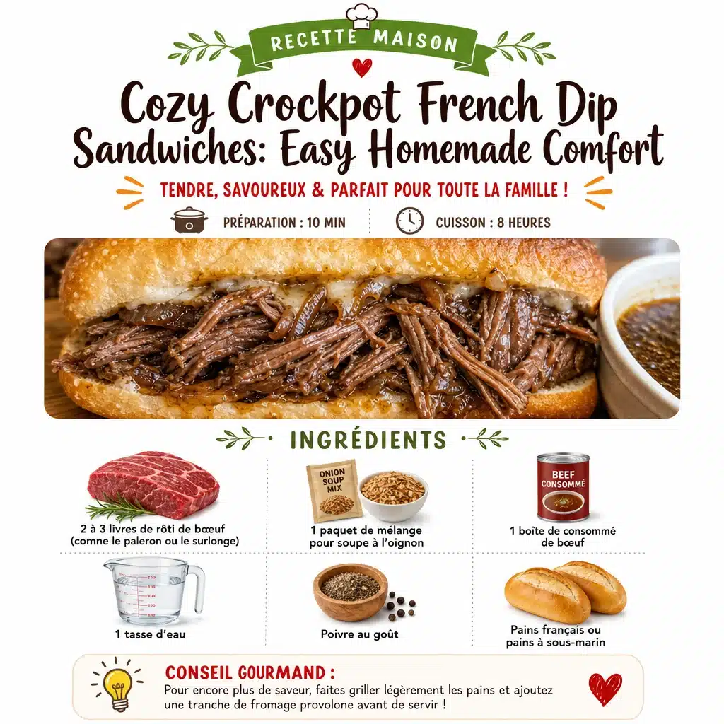 Cozy Crockpot French Dip Sandwiches Best Easy Comfort