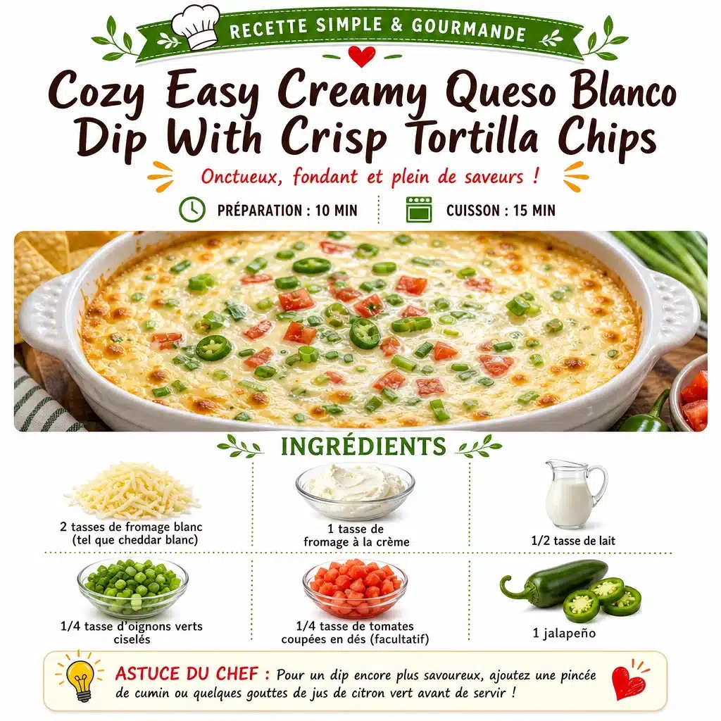 Cozy Easy Creamy Queso Blanco Dip With Crisp Tortilla Chips