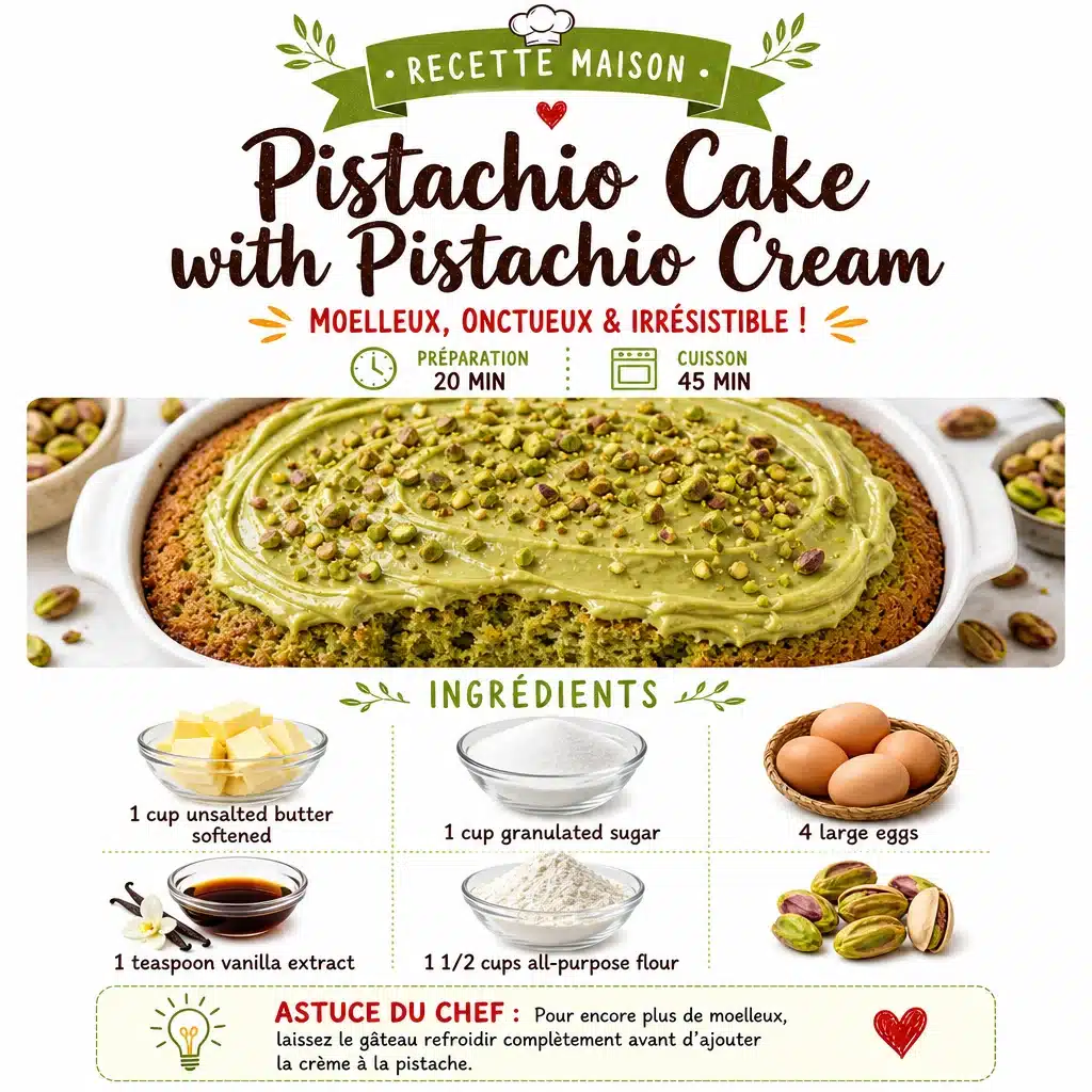 Cozy Pistachio Cake With Pistachio Cream