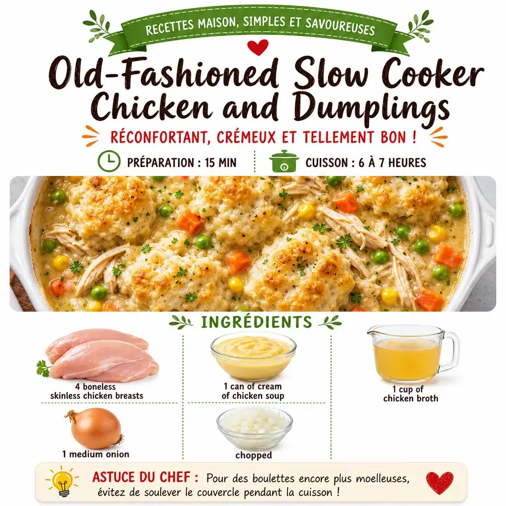 Old-Fashioned Slow Cooker Chicken and Dumplings