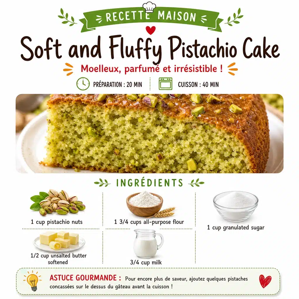 Soft and Fluffy Pistachio Cake