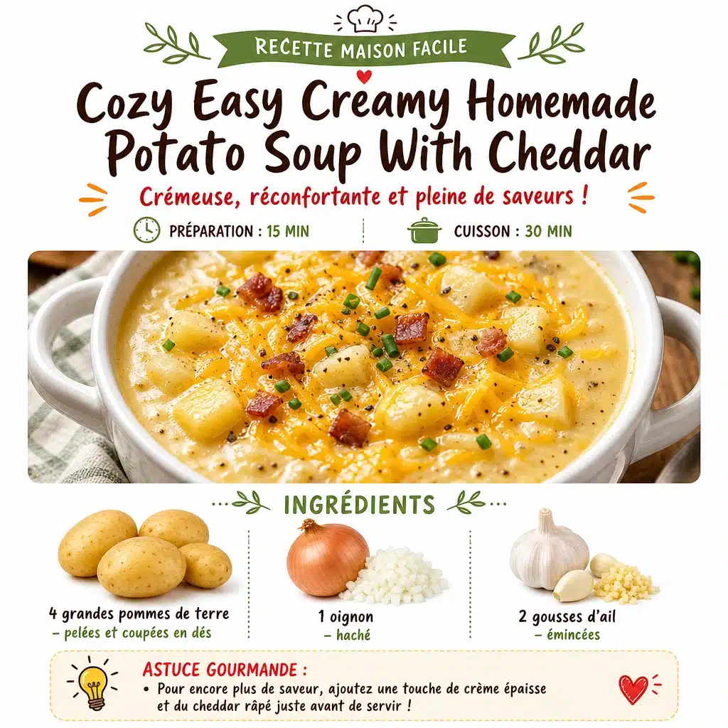 Cozy Best Homemade Creamy Potato Soup With Cheddar