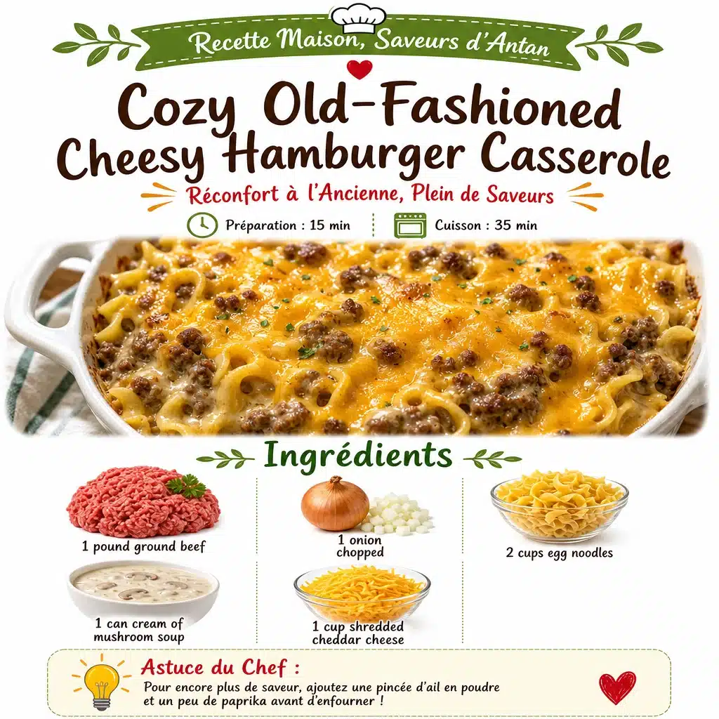 Cozy Old-Fashioned Cheesy Hamburger Casserole