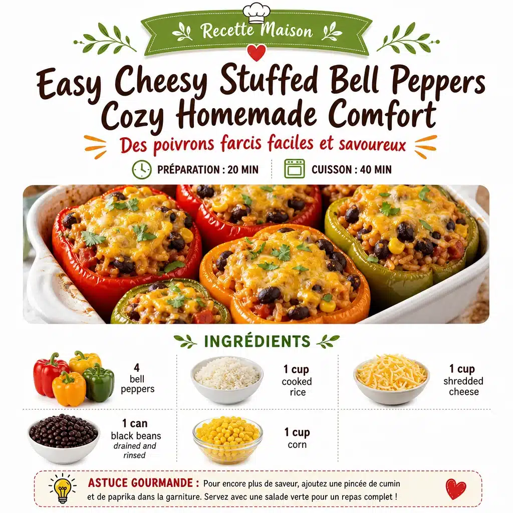 Easy Cheesy Stuffed Bell Peppers: Cozy Homemade Comfort
