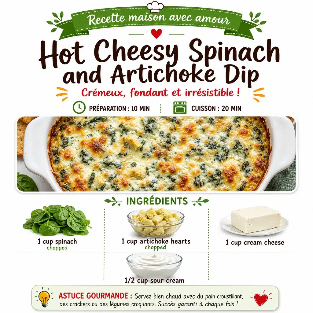 Hot Cheesy Spinach and Artichoke Dip