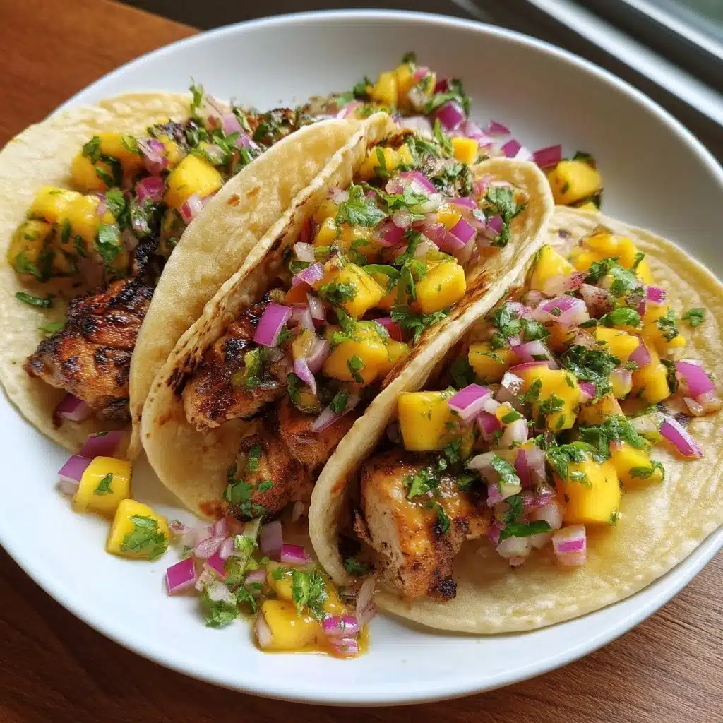 Mango Salsa Chicken Tacos