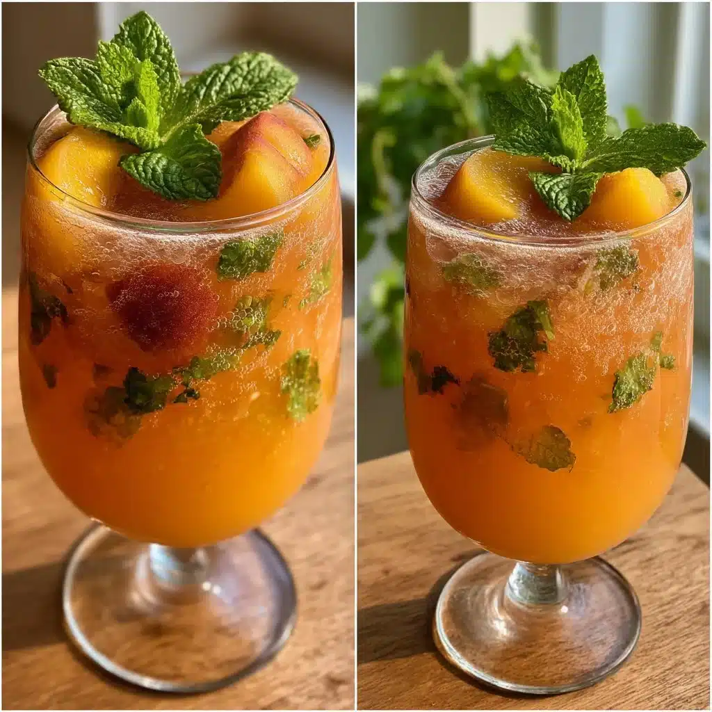 Peach Bellini Mocktail Punch